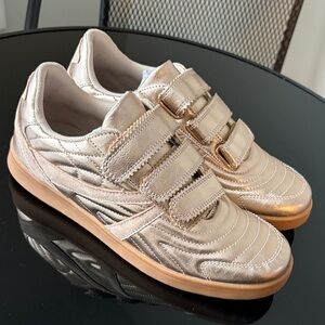 Steve Madden Gold Velcro Sneakers